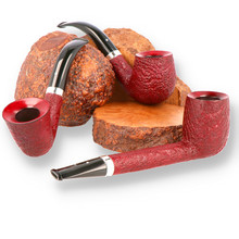 Alfred Dunhill White Spot Ruby Bark Briar Pipes