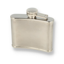 Peterson 4oz Barley Hip Flask With Engraving Plaque FLA146