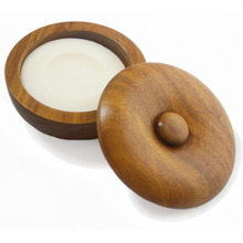 Vulfix Old English Small Wooden Shaving Soap Dish