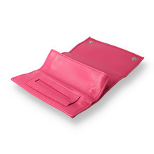 Artamis PO25P Pink stained Leather Roll Up Hand Rolling Tobacco Pouch