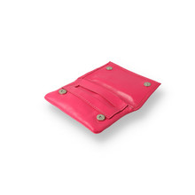 Artamis PO29P Pink stained Leather Wallet Hand Rolling Tobacco Pouch