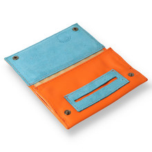 Ilmorello PTL Italian Hand Rolling Tobacco Pouch Orange & Blue 301