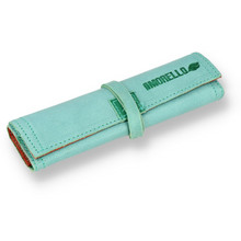 Ilmorello PTG Handmade Italian Tobacco Pouch Blue Leather & Orange 402