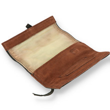 Ilmorello PTG Handmade Italian Tobacco Pouch Black Leather & Brown 101