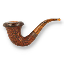 Alberto Paronelli Volkan Exotique Briar, Olive and Wenge Wood Pipe (Leather Display Case)