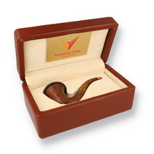 Alberto Paronelli Volkan Exotique Briar, Olive and Wenge Wood Pipe (Leather Display Case)