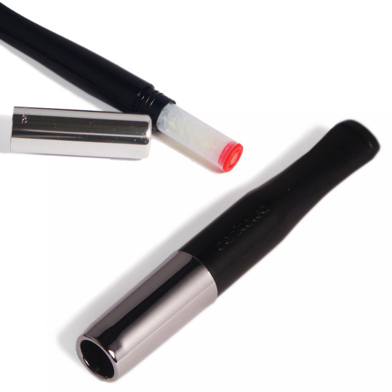 cigarette holder uk Denicotea Black & Chrome Cigarette Holder with crystal filters (20226)