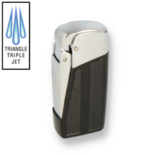 Vector General (07) Black Gas Triple Flame Blow Torch Windproof Lighter