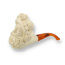 Levent Hand Carved Block Meerschaum Large Cavalier 316