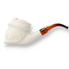 Levent Hand Carved Block Meerschaum Large Victorian Lady 322