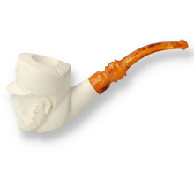 Levent Hand Carved Block Meerschaum Medium Fidel Castro 211