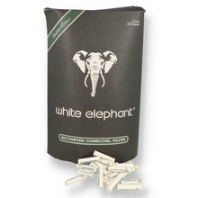 Bulk Buy White Elephant Activated Charcoal 9mm Pipe Filters Box of 250