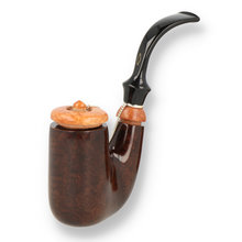 Brebbia Pipa Oom Paul Noce Smooth Briar Pipe (OM00N)