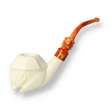 Levent Hand Carved Block Meerschaum Large Sherlock Holmes 321