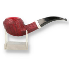 Alfred Dunhill White Spot Ruby Bark Group 4 Bent Rhodesian 4108 (DUDPRB4008)