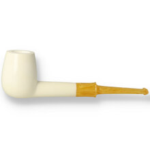 Star Meerschaum Hand Carved Block Meerschaum Straight Billiard G2 004