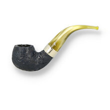 Peterson Atlantic Bent Apple Shape Briar Smoking Pipe 03 RUSTIC