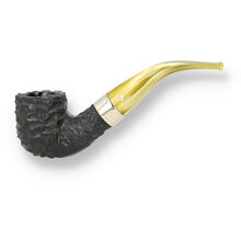 Peterson Atlantic Bent Pot Shape Briar Smoking Pipe 01 RUSTIC