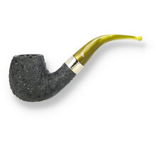 Peterson Atlantic Bent Billiard Shape Briar Smoking Pipe 68 RUSTIC