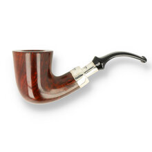Peterson Plateau Silver Spigot Fishtail Briar Pipe 114