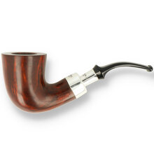Peterson Plateau Silver Spigot Fishtail Briar Pipe 104