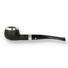 **RARE** Peterson Black Sandblast Silver Cap 406 Briar Pipe 199