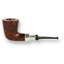 Peterson Plateau Silver Spigot Fishtail Briar Pipe 62