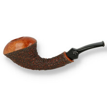 Brebbia Hornet Rocciata Sandblasted Testa Pura Briar Pipe (HORNETRNTL)