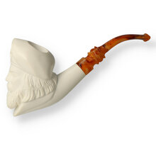 Levent Hand Carved Block Meerschaum Pipe Large Character Fidel Castro 313