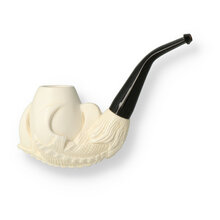 Levent Hand Carved Block Meerschaum Pipe Medium Carved Dragons Claw 212