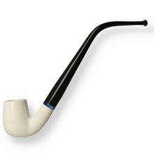 Star Meerschaum Hand Carved Block Meerschaum Bent Churchwarden G3 188