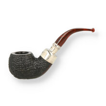 Peterson Newgrange XL02 Silver Spigot Sandblast Briar Pipe