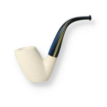 Star Meerschaum Hand Carved Block Meerschaum Flat Bottom Slanted G3 145