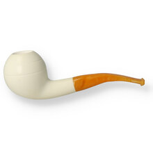 Star Meerschaum Hand Carved Block Meerschaum Canted Apple G3 162