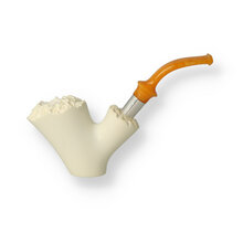 Star Meerschaum Hand Carved Block Meerschaum Silver Spigot G3 165