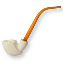 Star Meerschaum Hand Carved Block Meerschaum Panelled Churchwarden G3 187