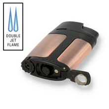 Xikar ELX Windproof Double Torch Flame Lighter 550BZBK Black and Bronze