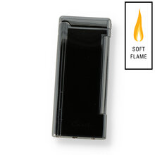 Caseti 105929 Chrome and Black Candle Flame Lighter