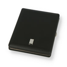 Alfred Dunhill White Spot Classic Black Leather Hard Clasp Cigarette Case PA2317 (Holds 20)