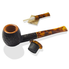 Savinelli Tortuga Rustic Straight Apple 207 6mm Filter Italian Pipe