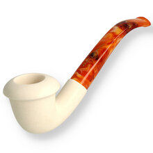 Royal Calabash Smooth Hand Carved Turkish Meerschaum Pipe