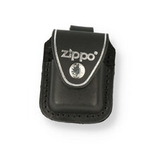 Zippo Black Leather Zippo Lighter Pouch with Belt Loop