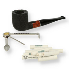 Molina Beginners Pipe Kit (Straight Sandblast Billiard)