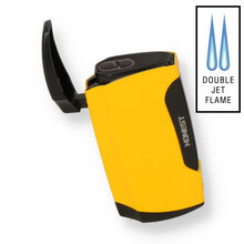 Honest Orion Yellow Twin Jet Flame Cigar Lighter BCZ3018-1-02