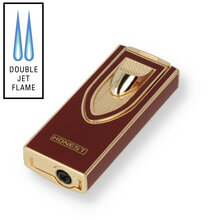 Honest Hawthorn Red Twin Jet Flame Cigar Lighter with Punch BCZ724-1-03