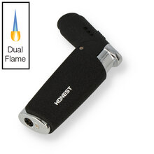 Honest Bagby Dual Purpose Flame Lighter Black Crackle BCZ3028-1-07