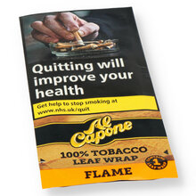 Al Capone Flame 100% Tobacco Leaf Wraps (Butterscotch Cognac)