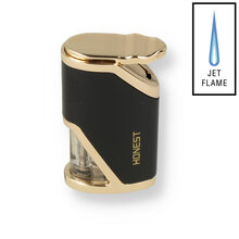 Honest Calder Turbo Flame Windproof Lighter Black BCZ284-2-03