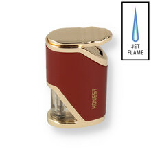 Honest Calder Turbo Flame Windproof Lighter Red BCZ284-2-01