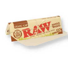 Raw ORGANIC Cut Corners **Single Wide** Un-Bleached Cigarette Papers (Single Packs)